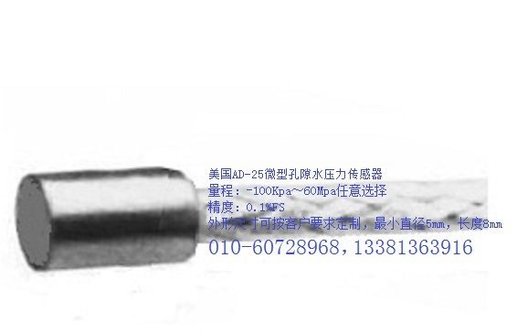 美国微型孔隙水压力传感器