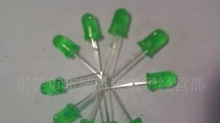 5MM绿发绿雾状灯珠，绿色指示灯，5MM绿发绿LED