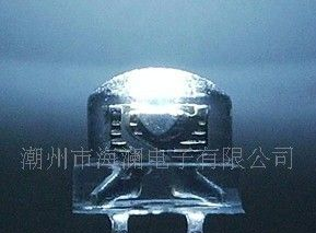 低光衰4.8mm草帽白光led，正白6500K(图)