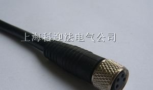 供应M8孔式直型带电缆连接器