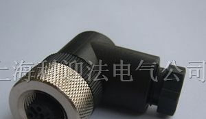 供应M12孔式弯型电缆连接器(不带电缆)