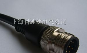 供应M12针式直型带电缆连接器