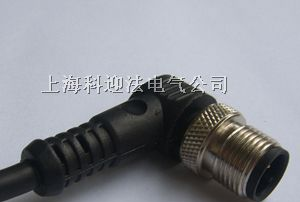 供应M12针式弯头带电缆连接器