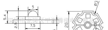 LED大功率3W 红绿蓝白灯珠j