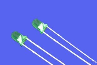 绿发绿发光管3MM（短脚）普绿LED
