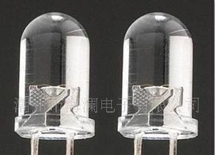 工厂现货批发F5圆头有边白光LED发光二极管