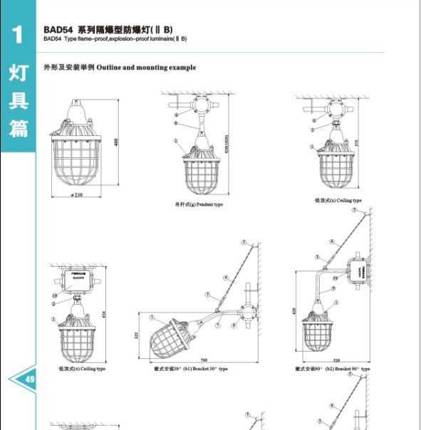 供应BAD54-250系列隔爆型防爆灯  防爆灯