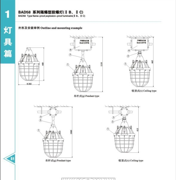 供应BAD58-400系列隔爆型防爆灯   防爆灯