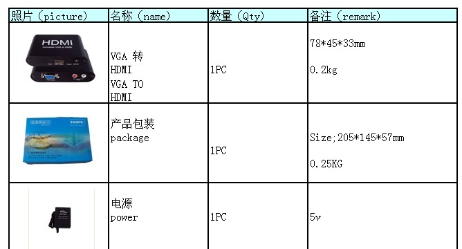 供应旭东泰VGA转换器VGA转HDMI转换器