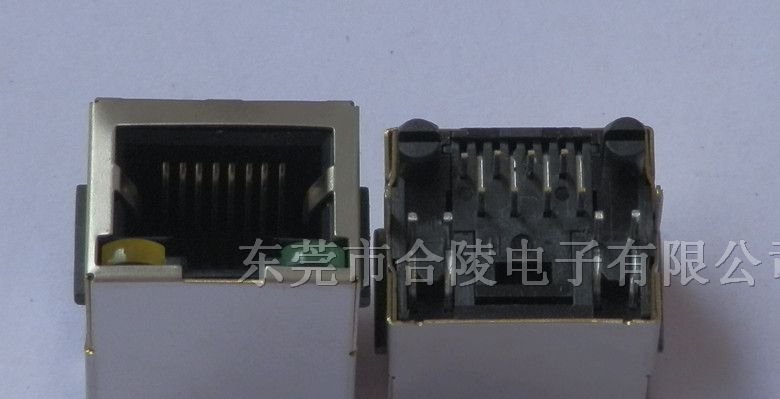 供应180度RJ45网络插座 立式RJ45网络接口带LED灯