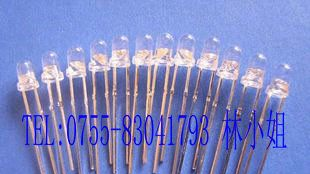 LED蓝色发光二极管 3MM 蓝灯 KQ3 白发蓝灯