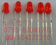 Φ3 F3 LED 高亮 发光二极管 3MM 雾状 白发红 红发红