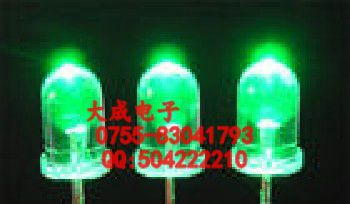 Φ3 F3 LED绿色 高亮 发光二极管 3MM  白发绿 绿发绿