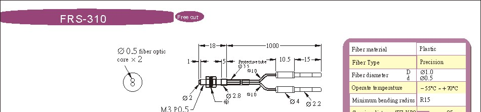 供应瑞科（RIKO)漫反射光纤 FRS-610-I 全新原装