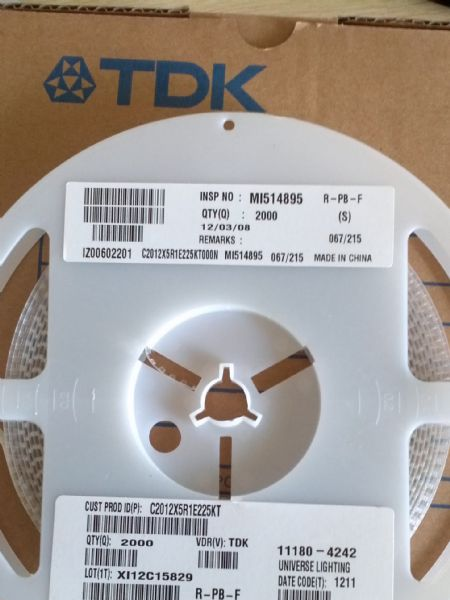 供应TDK贴片电容C3216X7R1H394KT