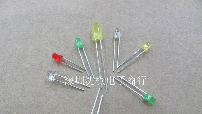 热卖LED发光二极管F￠5MM黄发黄色高亮 等系列