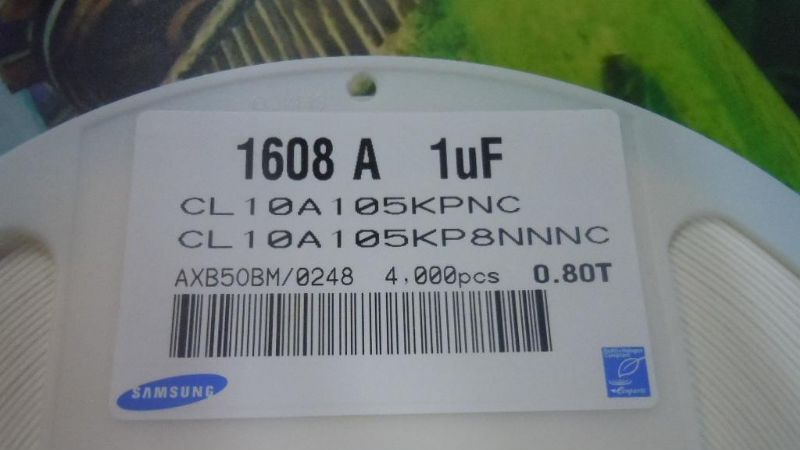 供应原装三星贴片电容CL10A105KP8NNNC 0603 1UF K档 10V