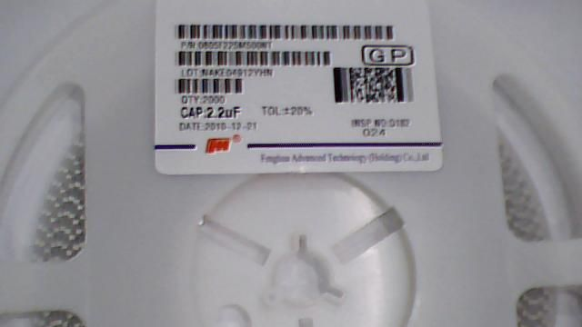 代理风华贴片电容1206 225K 2.2UF X7R 10% 25V 50V