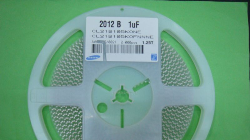 代理三星贴片电容0805 222K 2.2NF X7R 10% 50V 250V 500V
