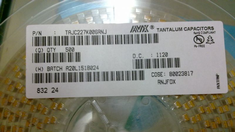 代理AVX贴片钽电容10UF 106K 16V A型 1206