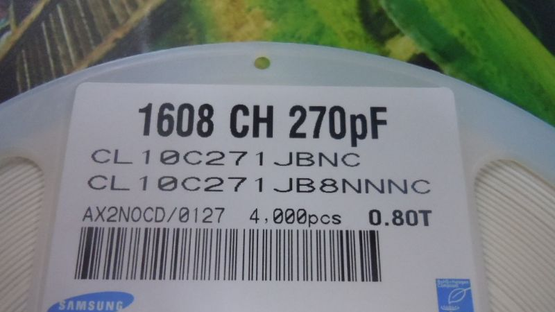 供应三星贴片电容CL10C271JB8NNNC 0603 270pf 50v