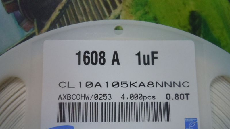 供应三星贴片电容CL10A105KA8NNNC 0603 1uf 25v