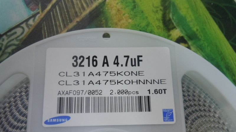供应三星贴片电容 现货CL31A475KOHNNNE 1206 475k 16v