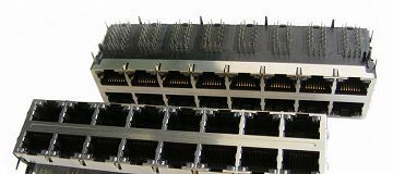 供应RJ45 2-8 千兆变压器 双色LED