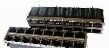供应RJ45 2-8 百兆滤波器 双绿LED 有弹片