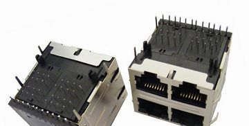 供应RJ45 2-2 百兆单排LED