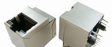 供应RJ45 1-1 180 度垂直 百兆滤波器 PoE功能