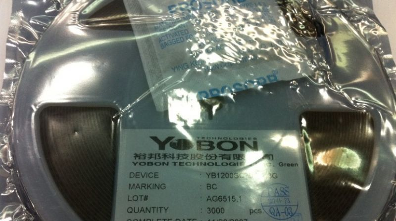 供应柜台现货二极管三极管裕邦原装YB1200SC70S-2.8G