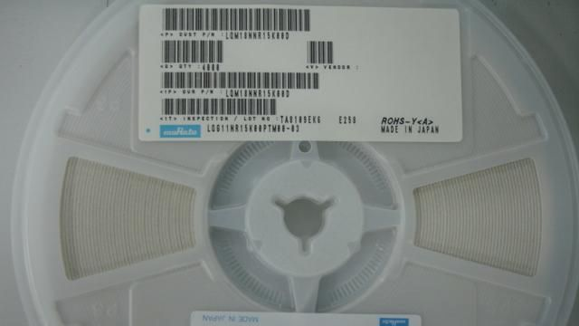 代理村田贴片薄膜电感LQG15MN1N4W02 0402 1.4NH 280mA ±0.05nH