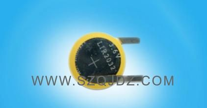 供应3.6V扣式充电电池LIR2032电池加工焊脚