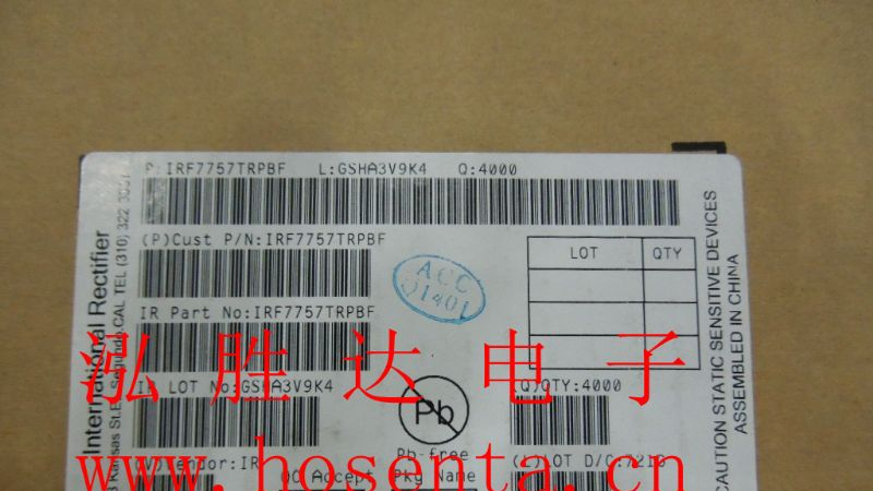 供应MOS管 IRF7757TRPBF