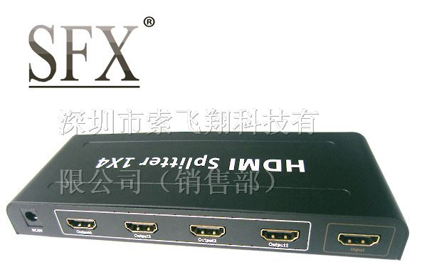 供应4口hdmi分屏器，HDMI分配器1X4