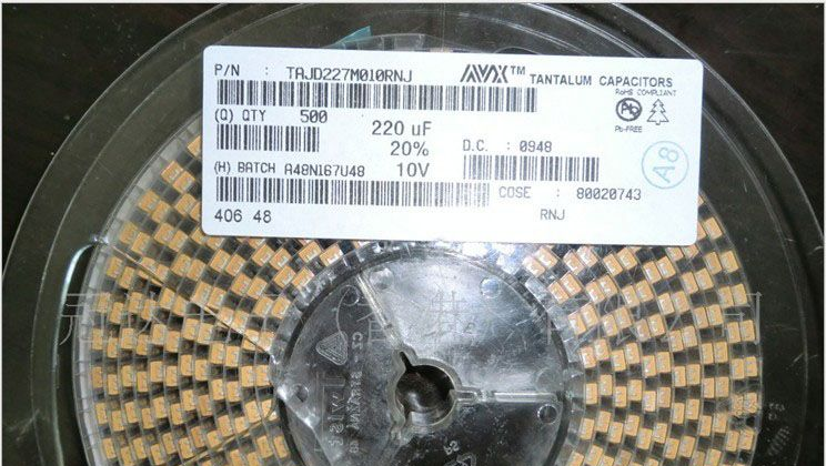 供应AVX贴片钽电容代理 AVX贴片钽电容 220UF/10V D avx代理