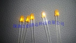 发光二极管LED3mm雾状橙发黄