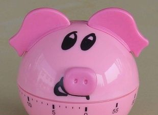 外贸  JS-74   圆底卡通猪机械定时器   礼品广告定时器