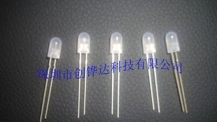 发光二极管LED5mm无帽沿红黄双色灯
