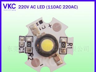 AC LED 2W 220VAC交流电发光二极体