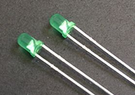3MM  绿发普绿  白发绿（长脚短脚发光LED)