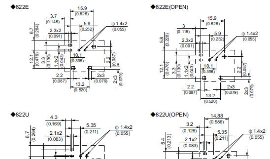 供应汽车继电器822U-1A-C-12VDC/822U-1C-C-12VDC(美式)