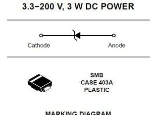 贴片稳压二极管1SMB5953BT3,  1SMB5954BT3