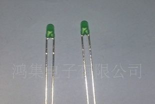 LED发光二极管-3 mm绿发绿   长脚 无边