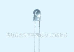 厂家直销直插式5MM椭圆长脚无边白发白高亮LED发光二极管