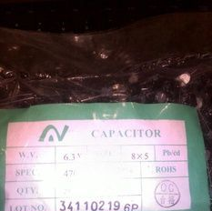 厂家直销全系列铝电解电容 470uf6.3v 8x5 只做原装！