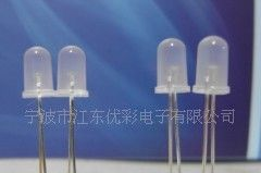 5mm乳白发蓝长脚led指示灯 发光二极管