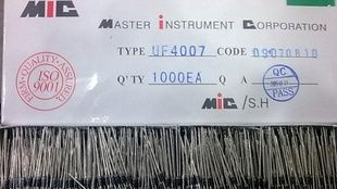 1A超快恢复二极管UF4004 UF4007