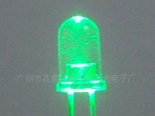 贵州工厂供应F5/5MM激光型翠绿长脚LED灯珠